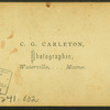 Christmas 1868. [View of dwellings.]