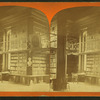 Interior of the library of Colby University, Waterville, Maine.