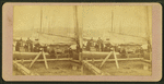 View of a shipyard.