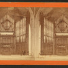 Interior of Universalist Church. Church organ}.
