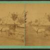 Horse pulling cart, Norway, Maine.