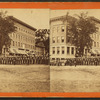 Thomaston Band and a military marching group.