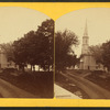 Universalist Church. (The house just side that you can see a little of, is Mr. Ayers'). Dexter, Me.