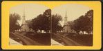 Universalist Church. (The house just side that you can see a little of, is Mr. Ayers'). Dexter, Me.