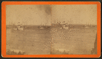 Boats and steamboat in the bay, South Orrington.
