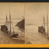 Schooner Mendocino wrecked at Mendocino in the great storm of 1867.