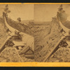 Pipes that supply the water for hydraulic mining.