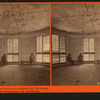 Interior of the House built on the original Big Tree Stump. Mammoth trees of Calaveras Co., California.