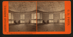 Interior of the House built on the original Big Tree Stump. Mammoth trees of Calaveras Co., California.