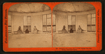 Interior of the House built on the original Big Tree Stump, Calaveras County.