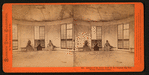 Interior of the House built on the original Big Tree Stump, Calaveras County.