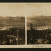 Mt. Shasta (14440 ft.) north over Strawberry Valley and Sisson, California, U. S. A..