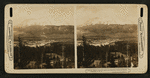 Mt. Shasta (14440 ft.) north over Strawberry Valley and Sisson, California, U. S. A..