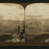 Cloud capped Mt. Shasta (14440 ft.) and Muir's Peak, northern California, U. S. A..