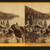 Eastern shore of Lake Tahoe. View from Rocky Point, looking South, towards Cave Rock.