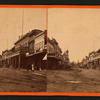 Views of street, buildings and three men standing, Santa Cruz?