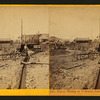 Placer Mining at Volcano, Amador County, The dump and sluice.