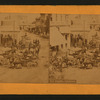 Street scene with people and wagons, Los Angeles, California.