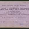 Hotel at Santa Monica, California.