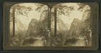 The Wawona Road in the Valley, - showing Bridal Veil Falls - Yosemite Valley, Ca., U.S.A.