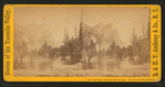 The Three Brothers, 4000 feet high. View from the Marced River.