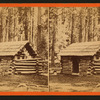 First log hut erected in the grove, Mariposa Grove.