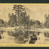 On the Merced River, Cathedral Rocks in the distance.