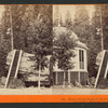 House over the stump of the original Big Tree, diameter 39 feet, Mammoth Grove, Calavaras County.
