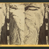 Granitic fissure in Eagle Rock, 1000 feet deep, Yosemite Valley, California.
