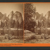 Cathedral Rocks and Spires, 2,600 feet high, from Mercer River, Yo Semite Valley, California.