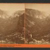 Yo Semite Valley from Inspiration Point 3,300 feet above.  Yo Semite Valley, California.