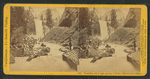Vernal Fall,(350 feet high.) and Cap of Liberty, (4600 feet above Valley.)