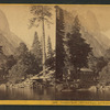 Sentinel Rock,(3270 feet high)and Hutchings' Hotel.
