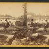 Crescent Lake, at head of the Merced River, (Artists' sketching), Mariposa Co.