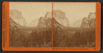 The Yosemite Valley - view near the foot of the Valley.