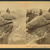 On the point of Glacier Rock, suspended above a 3200 feet chasm, Yosemite Valley, Cal.