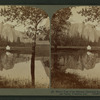 Mirror view of the majestic Cathedral Rocks, looking W.S.W.down the Valley, Cal.