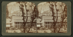Amidst Yosemite's charms, Sentinel Hotel, looking north across Valley to Yosemite Falls, California.