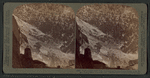Look straigt down from Overhanging Rocks, Glacier Point into Valley below Yosemite, Cal.