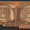 Interior of Old Mission Church, Mission Dolores. Dedicated in 1776.