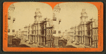 South side of California Street, from Montgomery, looking east, Merchants' Exchange.