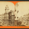 South side of California Street, from Montgomery, looking east, Merchants' Exchange.