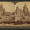 Havoc of the terrible earthquake, ruins of the once magnificient City Hall, San Francisco, Cal.