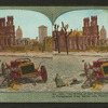 The wreck of San Francisco Jewish Synagogue in foreground from Sutter and Powell Sts.