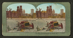 The wreck of San Francisco Jewish Synagogue in foreground from Sutter and Powell Sts.