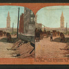 Effect of earthquake on Market Street pavement, ferry bldg. tower in distance, San Francisco.