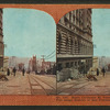 Down California St. from Fairmount Hotel, the fire swept district of San Francisco.