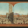 The Union Ferry Station showing earthquake and fire devastated water front section of San Francisco.