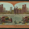 The wreck of San Francisco Jewish Synagogue in foreground from Sutter and Powell Sts.