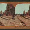 Market Street, San Francisco's great thoroughfare, showing effect of earthquake on the street.